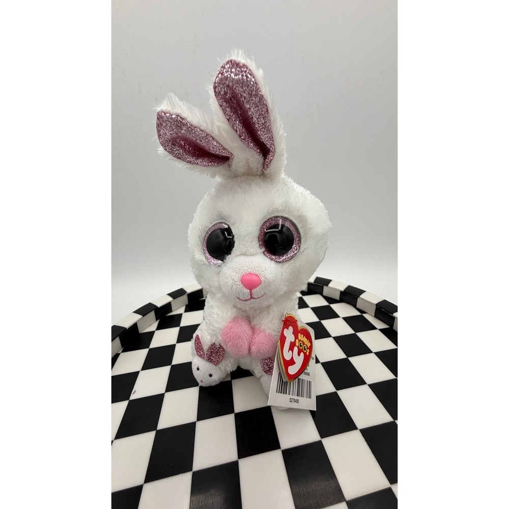 TY Beanie Boos Slippers The Bunny Rabbit White Plush Toy‎ Stuffed Animal